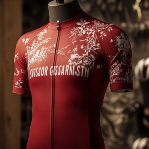 Les maillots de velo design rouge ‘Switzerland’ : symboles de l’excellence cycliste helvetique a travers les epoques