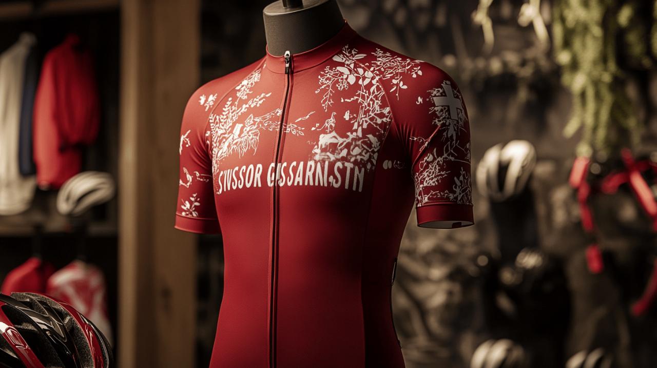 Les maillots de velo design rouge ‘Switzerland’ : symboles de l’excellence cycliste helvetique a travers les epoques