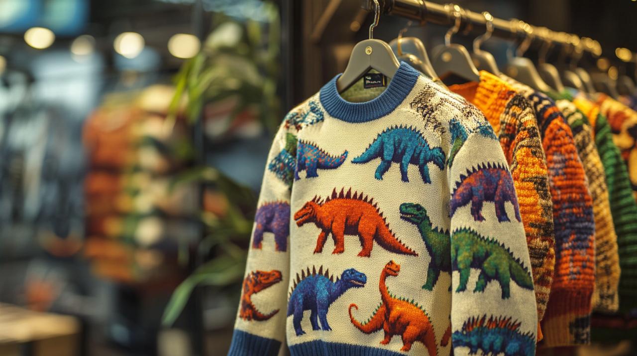 Pull Dinosaure pailleté pour femme et adulte : notre sélection de modèles tendance