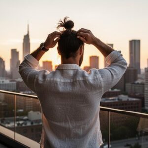 Chignon et dégradé pour hommes : les meilleures coiffures à adopter